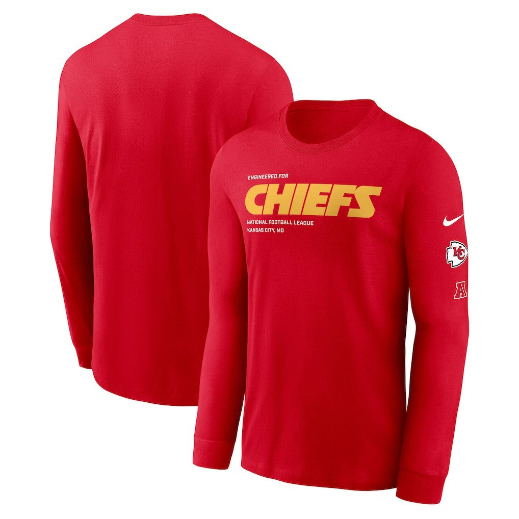 Kansas City Chiefs Play to Win Essential Long Sleeve T-Shirt - Red | Nike for sale