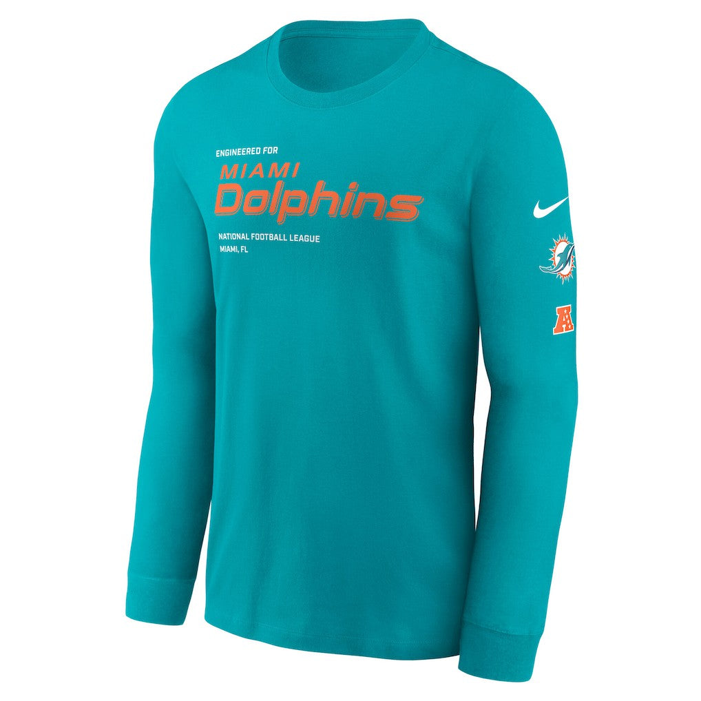 Miami Dolphins Play to Win Essential Long Sleeve T-Shirt - Aqua | Nike cheap