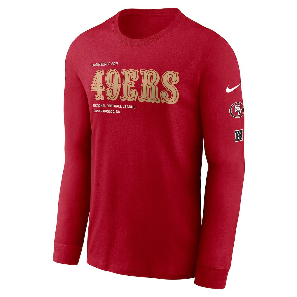 San Francisco 49ers Play to Win Essential Long Sleeve T-Shirt - Scarlet | Nike cheap