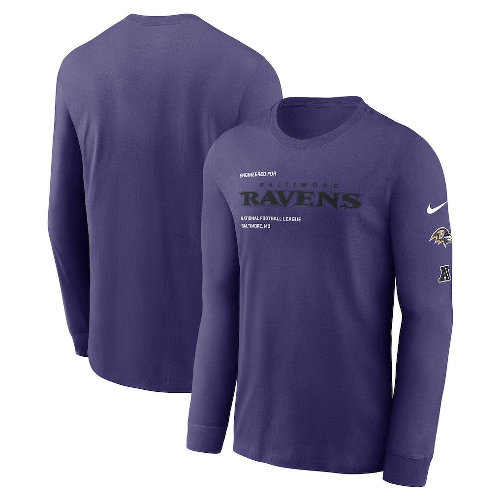 Baltimore Ravens Play to Win Essential Long Sleeve T-Shirt - Purple | Nike outlet