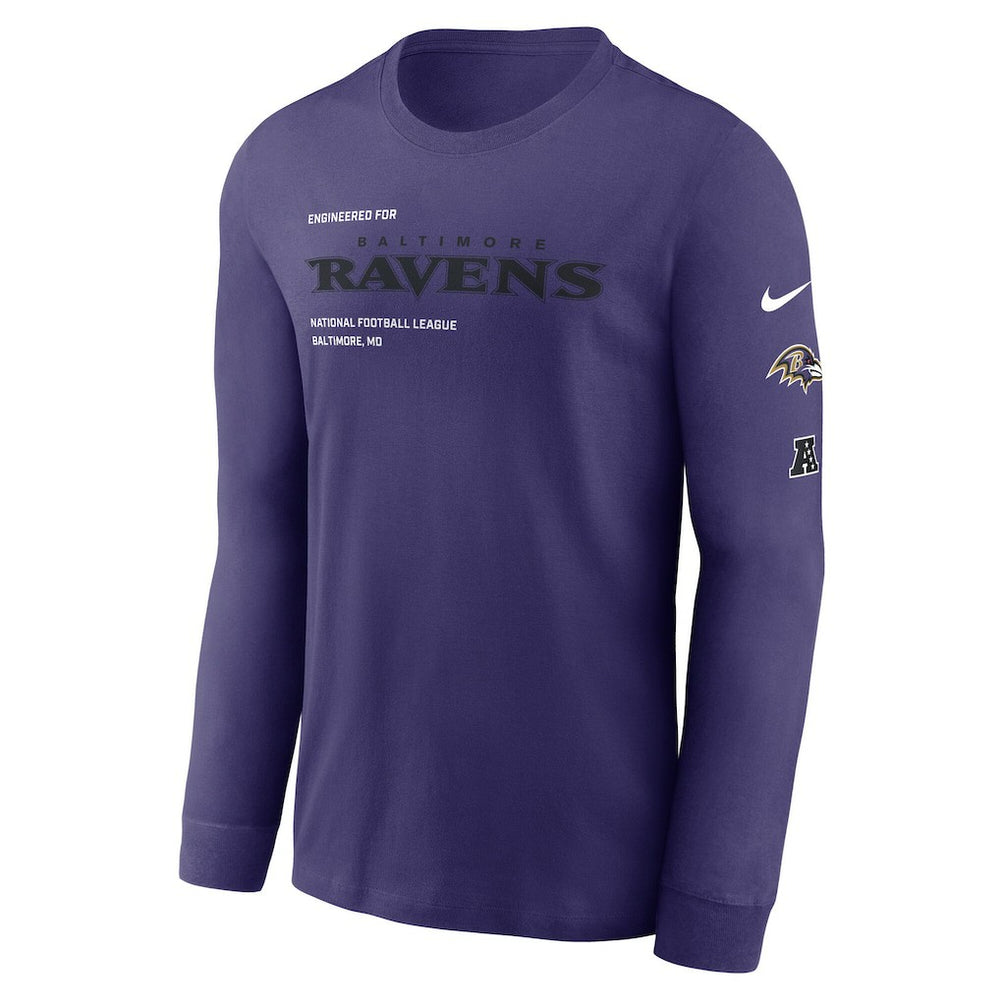 Baltimore Ravens Play to Win Essential Long Sleeve T-Shirt - Purple | Nike outlet