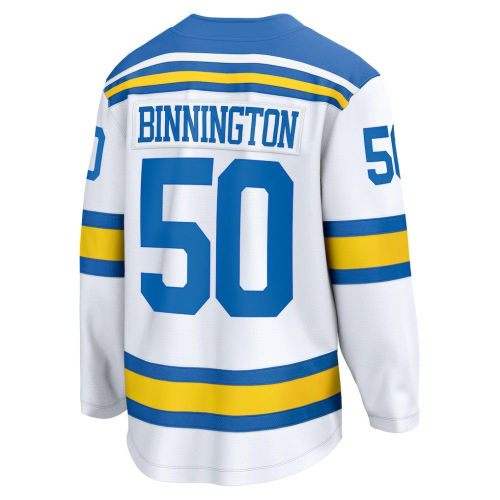 Jordan Binnington St. Louis Blues Fanatics Away Breakaway Player Jersey White