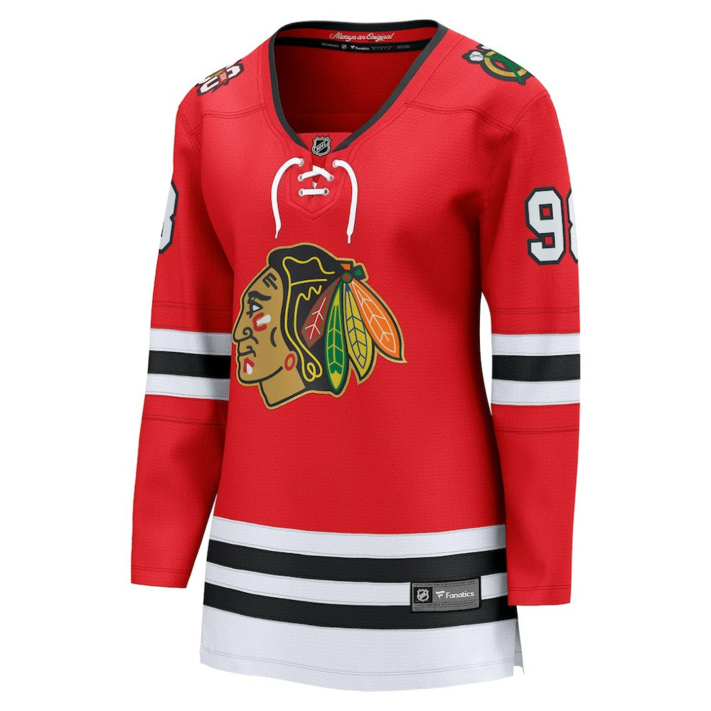 Connor Bedard Chicago Blackhawks Fanatics Women's Centennial Breakaway Player Jersey Red