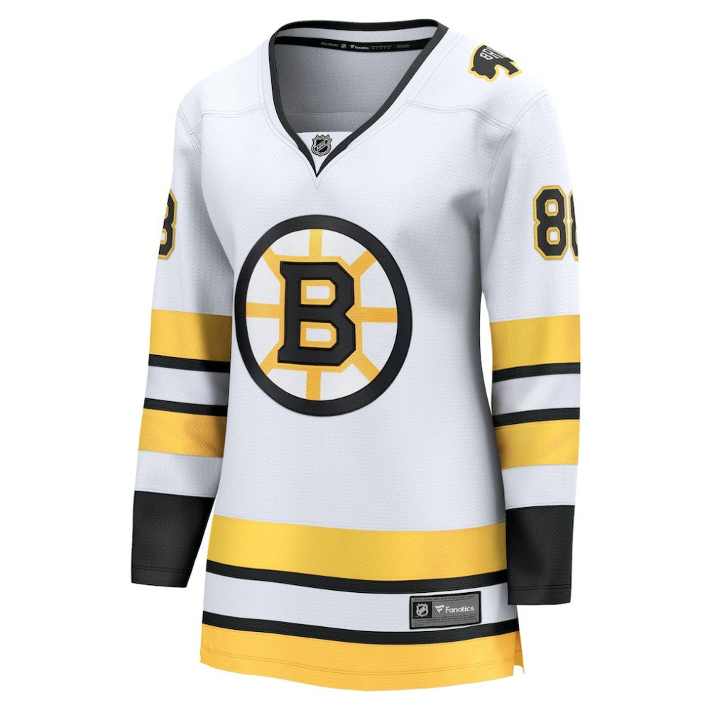 David Pastrnak Boston Bruins Fanatics Women's Away Breakaway Player Jersey White