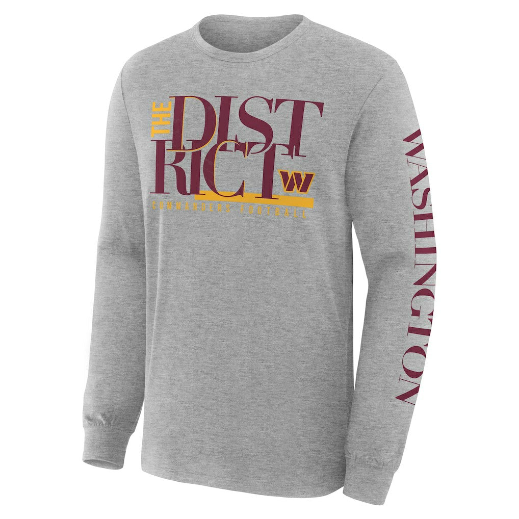 Washington Commanders Hometown Sweep Legacy Long Sleeve T-Shirt - Heather Gray cheap