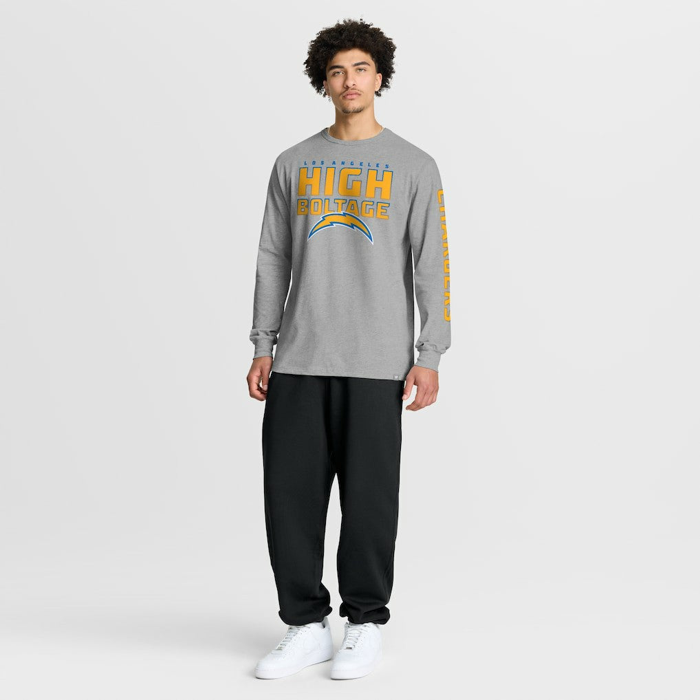 Los Angeles Chargers Hometown Sweep Legacy Long Sleeve T-Shirt - Heather Gray for sale