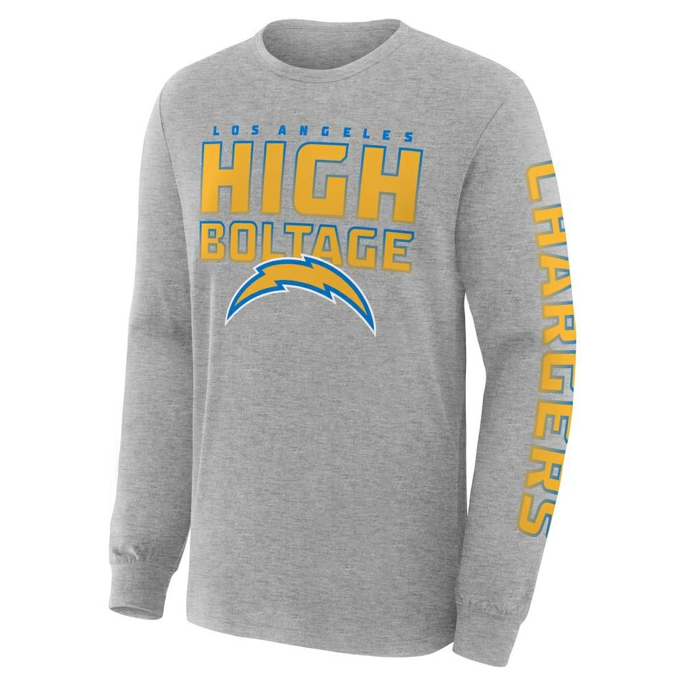 Los Angeles Chargers Hometown Sweep Legacy Long Sleeve T-Shirt - Heather Gray for sale