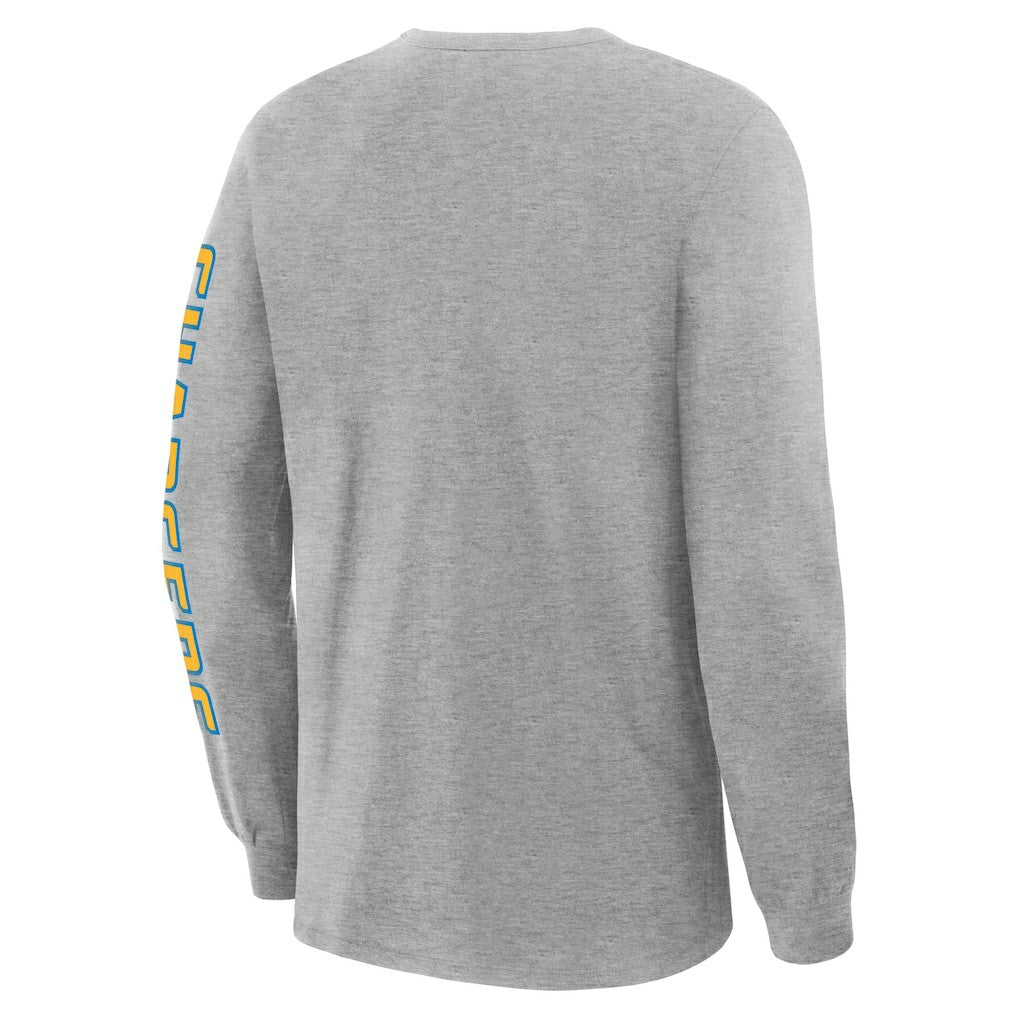 Los Angeles Chargers Hometown Sweep Legacy Long Sleeve T-Shirt - Heather Gray for sale