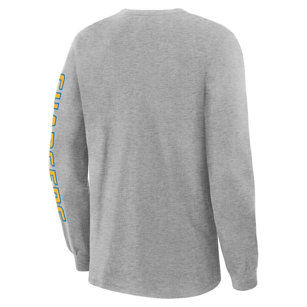 Los Angeles Chargers Hometown Sweep Legacy Long Sleeve T-Shirt - Heather Gray for sale