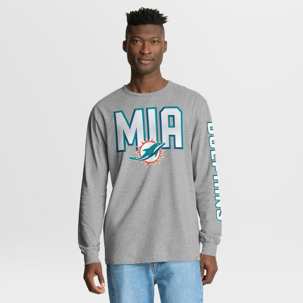 Miami Dolphins Hometown Sweep Legacy Long Sleeve T-Shirt - Heather Gray discount