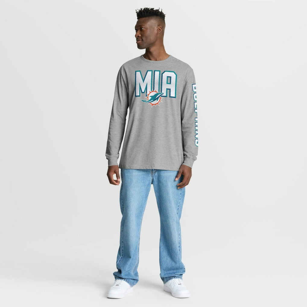 Miami Dolphins Hometown Sweep Legacy Long Sleeve T-Shirt - Heather Gray discount