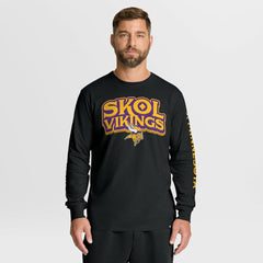 Minnesota Vikings Hometown Sweep Legacy Long Sleeve T-Shirt - Black for sale