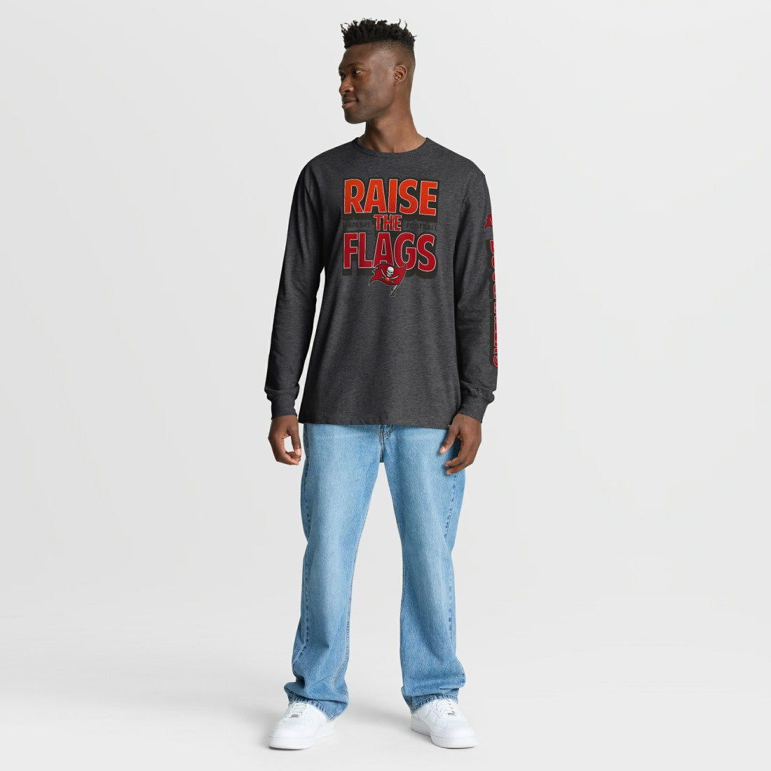 Tampa Bay Buccaneers Hometown Sweep Legacy Long Sleeve T-Shirt - Heather Charcoal sale