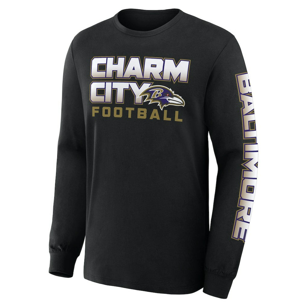 Baltimore Ravens Hometown Sweep Legacy Long Sleeve T-Shirt - Black sale
