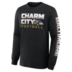 Baltimore Ravens Hometown Sweep Legacy Long Sleeve T-Shirt - Black sale