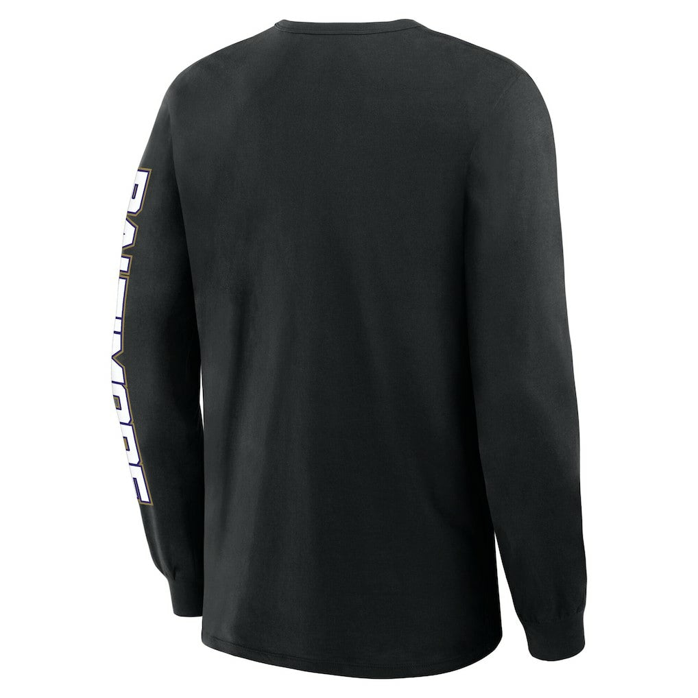 Baltimore Ravens Hometown Sweep Legacy Long Sleeve T-Shirt - Black sale