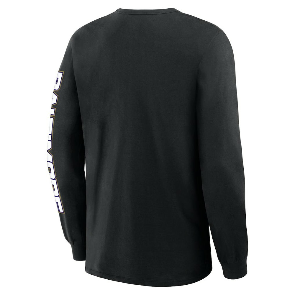 Baltimore Ravens Hometown Sweep Legacy Long Sleeve T-Shirt - Black sale