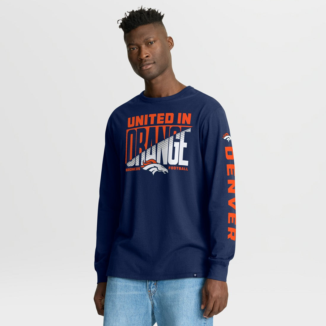 Denver Broncos Hometown Sweep Legacy Long Sleeve T-Shirt - Navy for sale