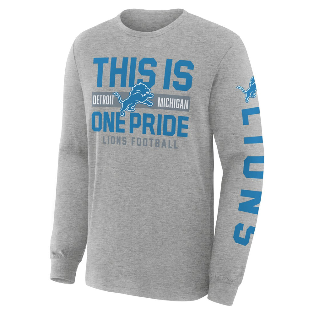 Detroit Lions Hometown Sweep Legacy Long Sleeve T-Shirt - Heather Gray on sale