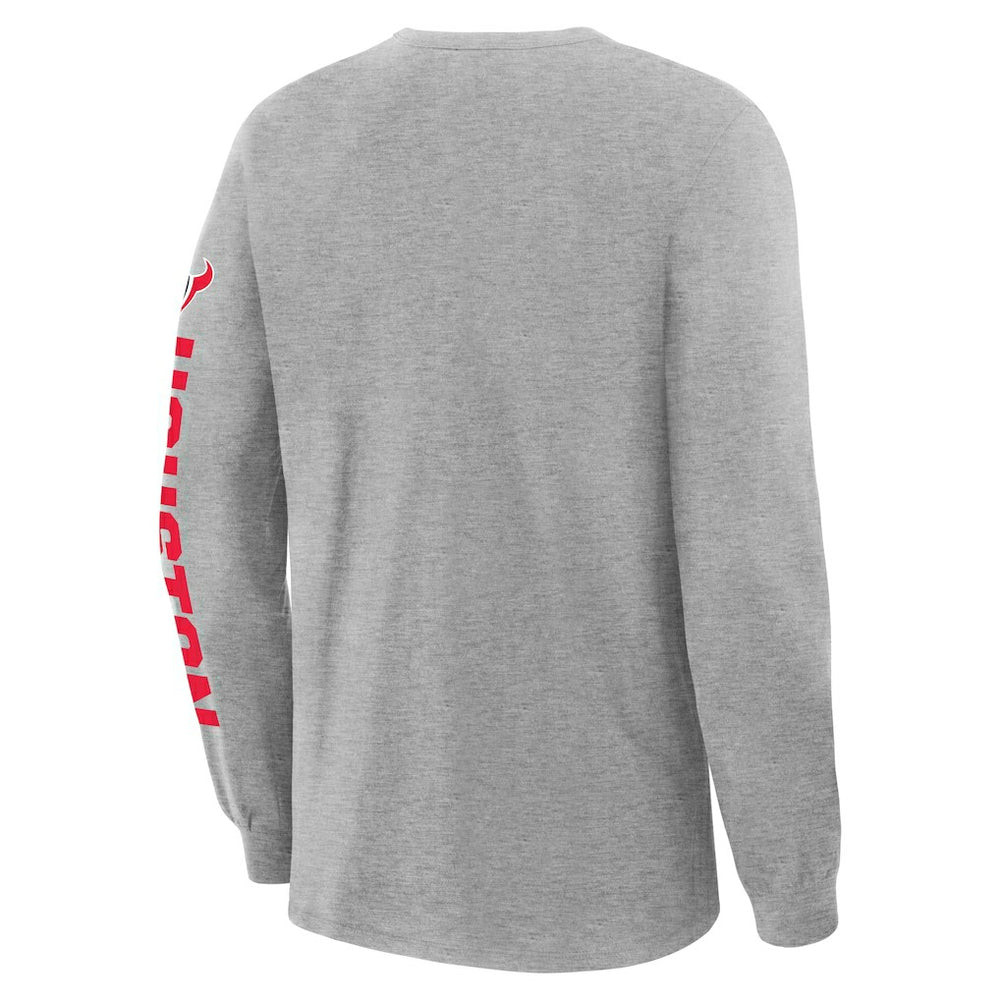 Houston Texans Hometown Sweep Legacy Long Sleeve T-Shirt - Heather Gray sale