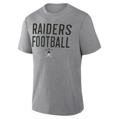 Las Vegas Raiders First Down Tribute Tri-Blend T-Shirt - Heather Gray outlet