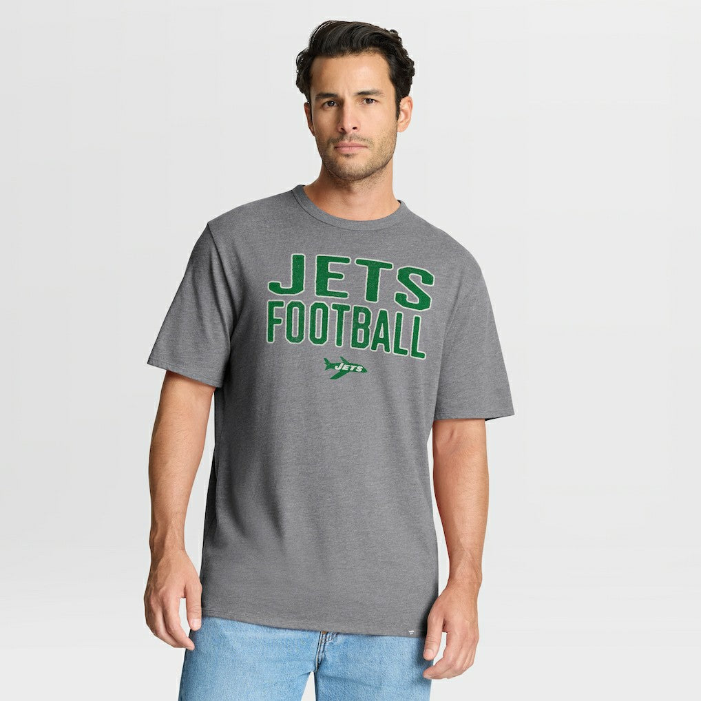 New York Jets First Down Tribute Tri-Blend T-Shirt - Heather Gray sale