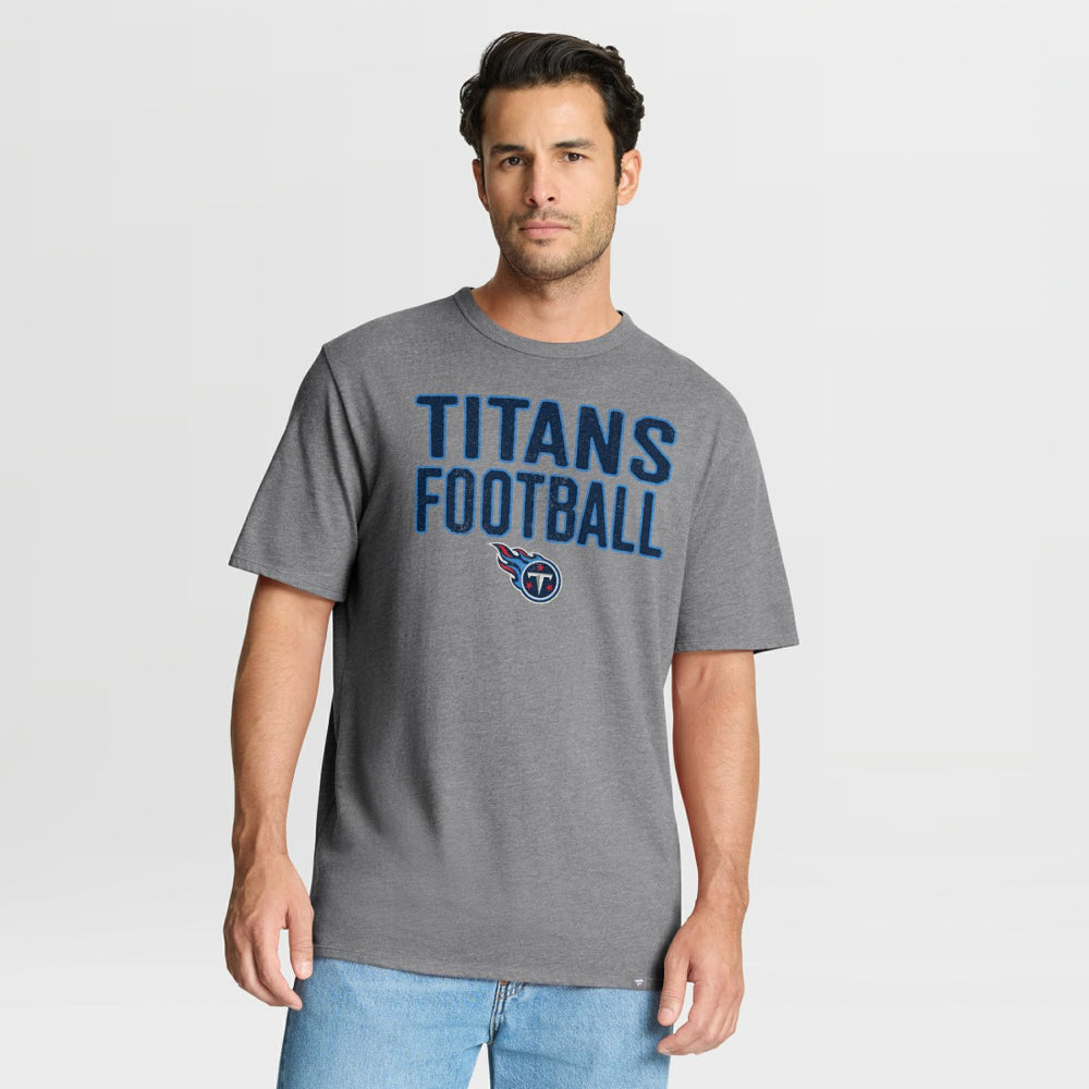 Tennessee Titans First Down Tribute Tri-Blend T-Shirt - Heather Gray outlet
