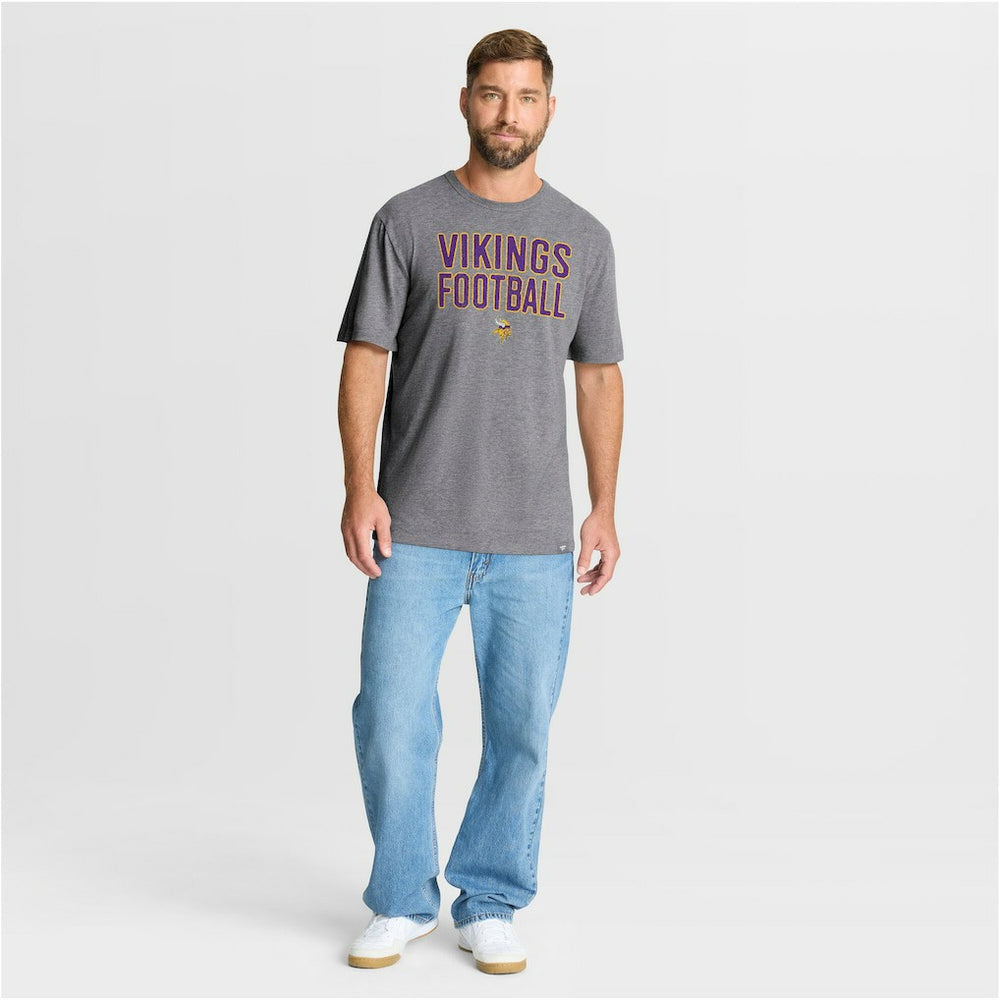 Minnesota Vikings First Down Tribute Tri-Blend T-Shirt - Heather Gray for sale