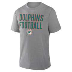 Miami Dolphins First Down Tribute Tri-Blend T-Shirt - Heather Gray outlet