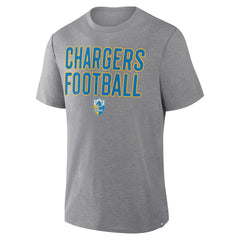 Los Angeles Chargers First Down Tribute Tri-Blend T-Shirt - Heather Gray on sale