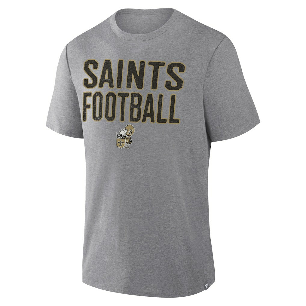 New Orleans Saints First Down Tribute Tri-Blend T-Shirt - Heather Gray online