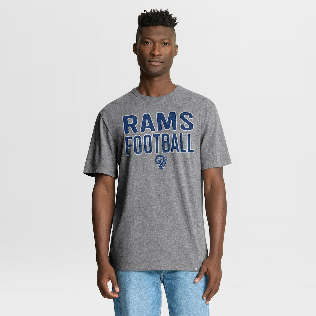 Los Angeles Rams First Down Tribute Tri-Blend T-Shirt - Heather Gray cheap
