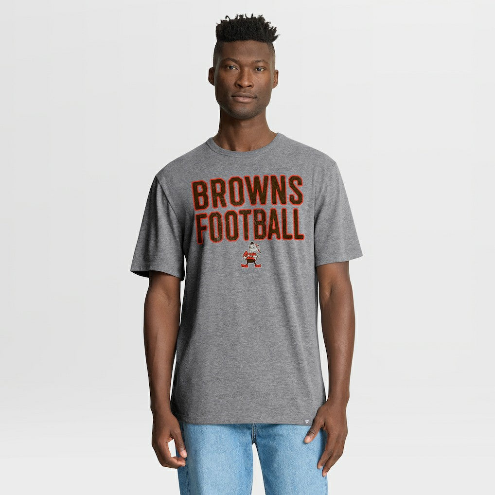 Cleveland Browns First Down Tribute Tri-Blend T-Shirt - Heather Gray cheap