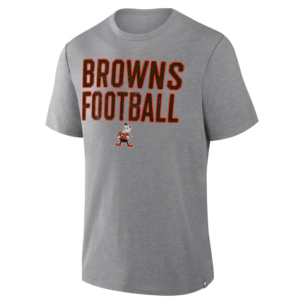 Cleveland Browns First Down Tribute Tri-Blend T-Shirt - Heather Gray cheap