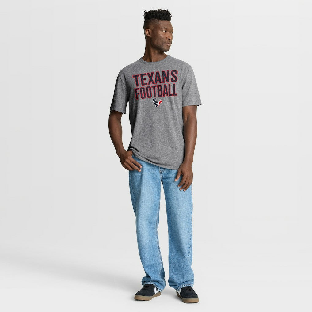 Houston Texans First Down Tribute Tri-Blend T-Shirt - Heather Gray cheap
