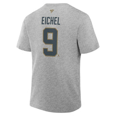 Jack Eichel Vegas Golden Knights Fanatics Authentic Stack Name & Number T-Shirt Heather Gray