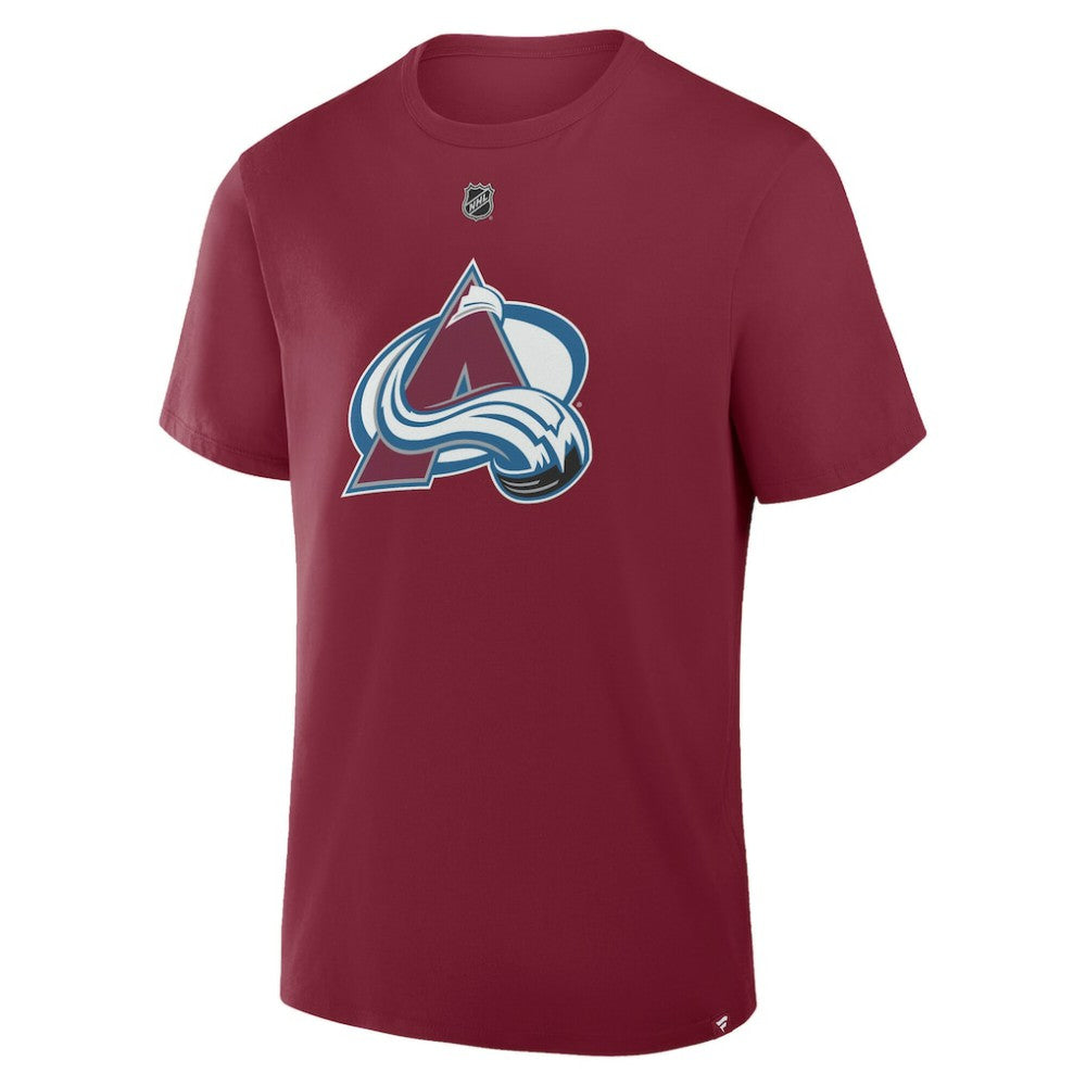 Nathan MacKinnon Colorado Avalanche Fanatics Authentic Stack Name & Number T-Shirt Burgundy