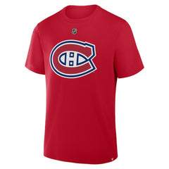 Cole Caufield Montreal Canadiens Fanatics Authentic Stack Name & Number T-Shirt Red