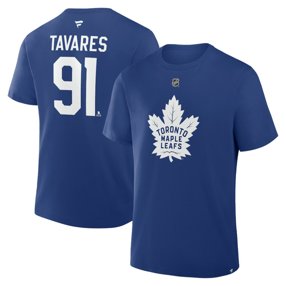 John Tavares Toronto Maple Leafs Fanatics Authentic Stack Name & Number T-Shirt Blue