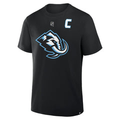 Clayton Keller Utah Mammoth Fanatics Authentic Stack Name & Number T-Shirt Black