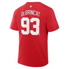 Alex DeBrincat Detroit Red Wings Fanatics Authentic Stack Name & Number T-Shirt Red