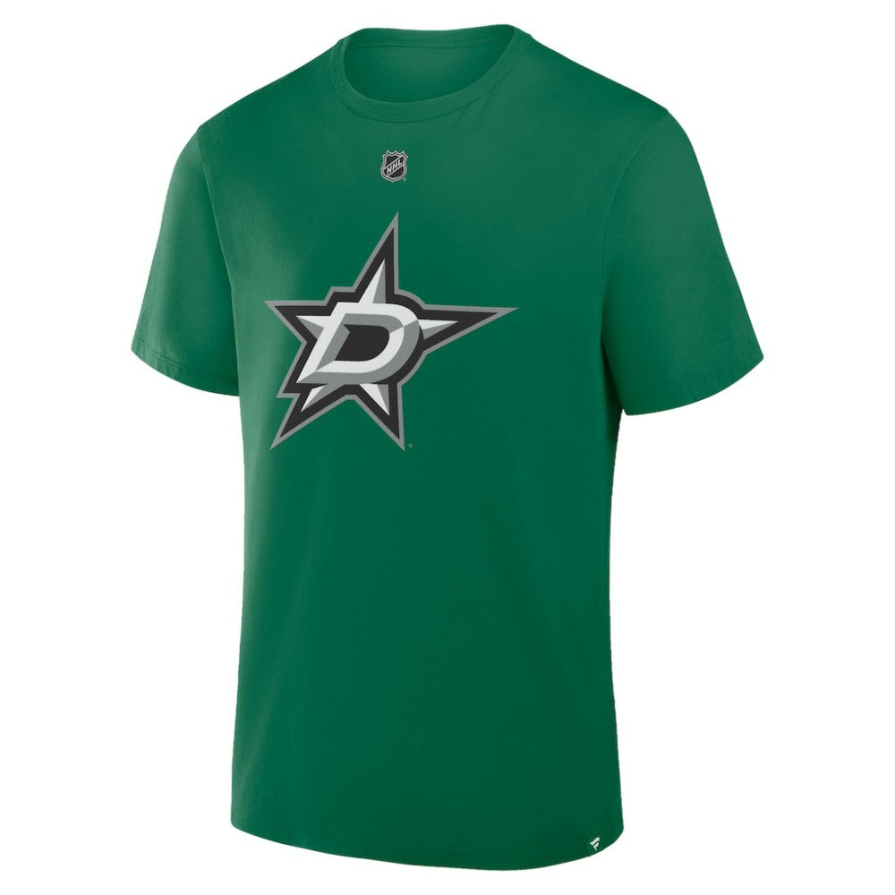 Jake Oettinger Dallas Stars Fanatics Authentic Stack Name & Number T-Shirt Kelly Green