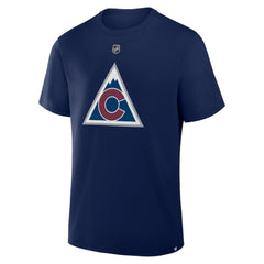 Cale Makar Colorado Avalanche Fanatics Authentic Stack Name & Number T-Shirt Navy