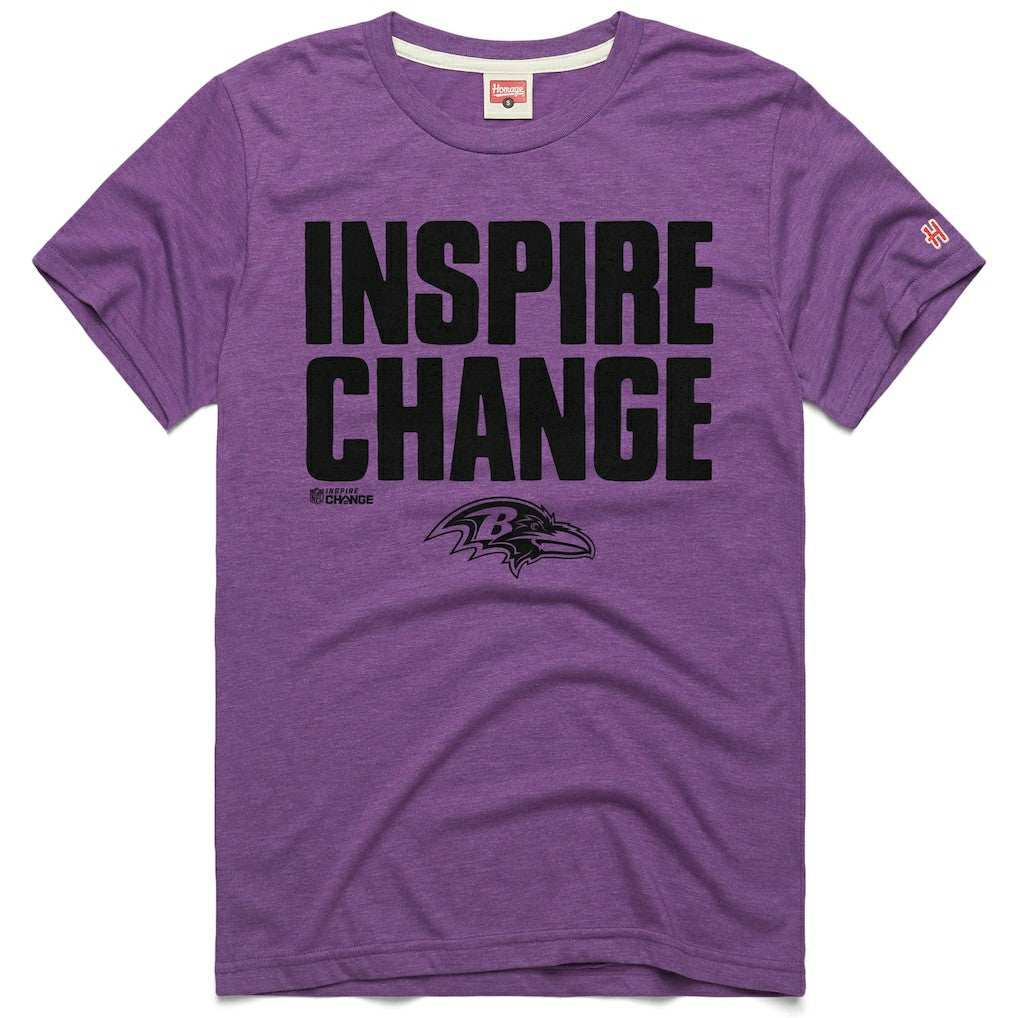 Baltimore Ravens Homage Unisex 2024 Inspire Change Tri-Blend T-Shirt - Purple outlet