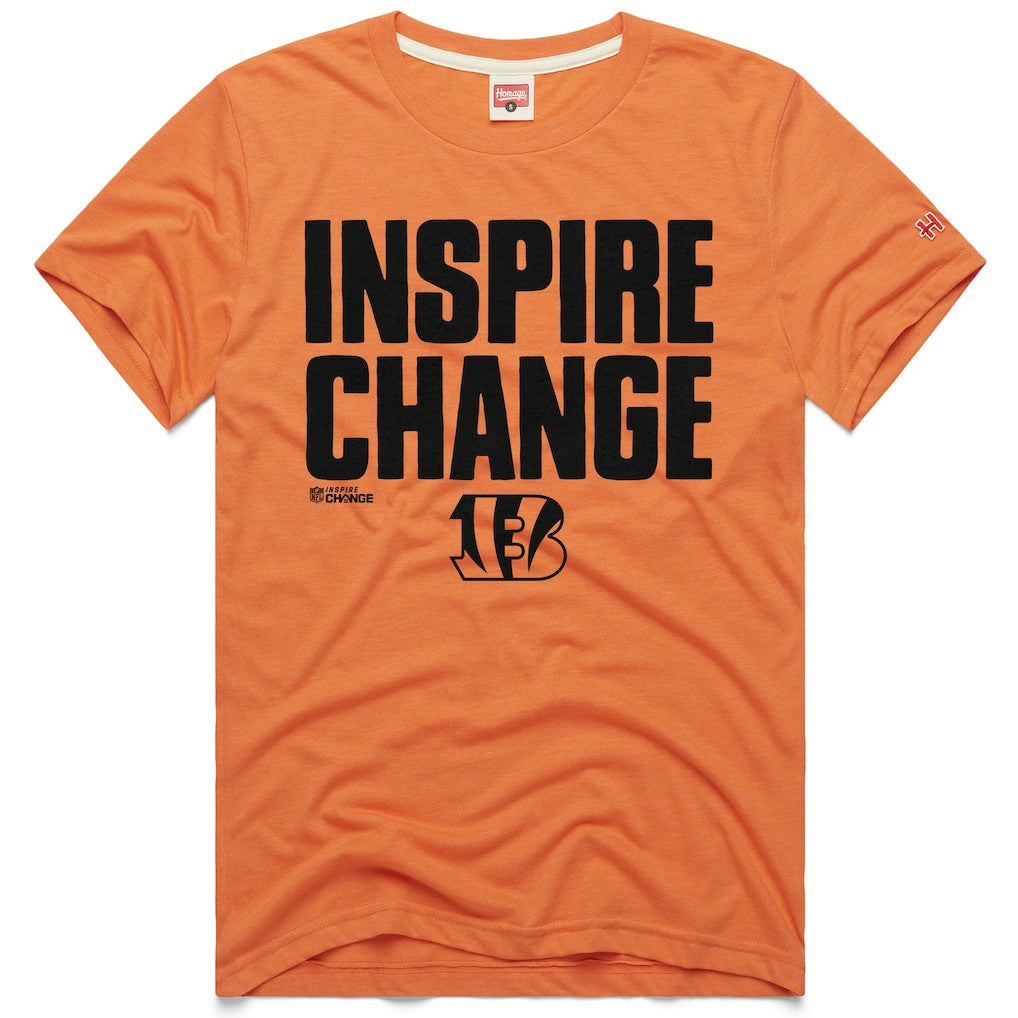 Cincinnati Bengals Homage Unisex 2024 Inspire Change Tri-Blend T-Shirt - Orange outlet