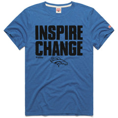 Denver Broncos Homage Unisex 2024 Inspire Change Tri-Blend T-Shirt - Blue outlet