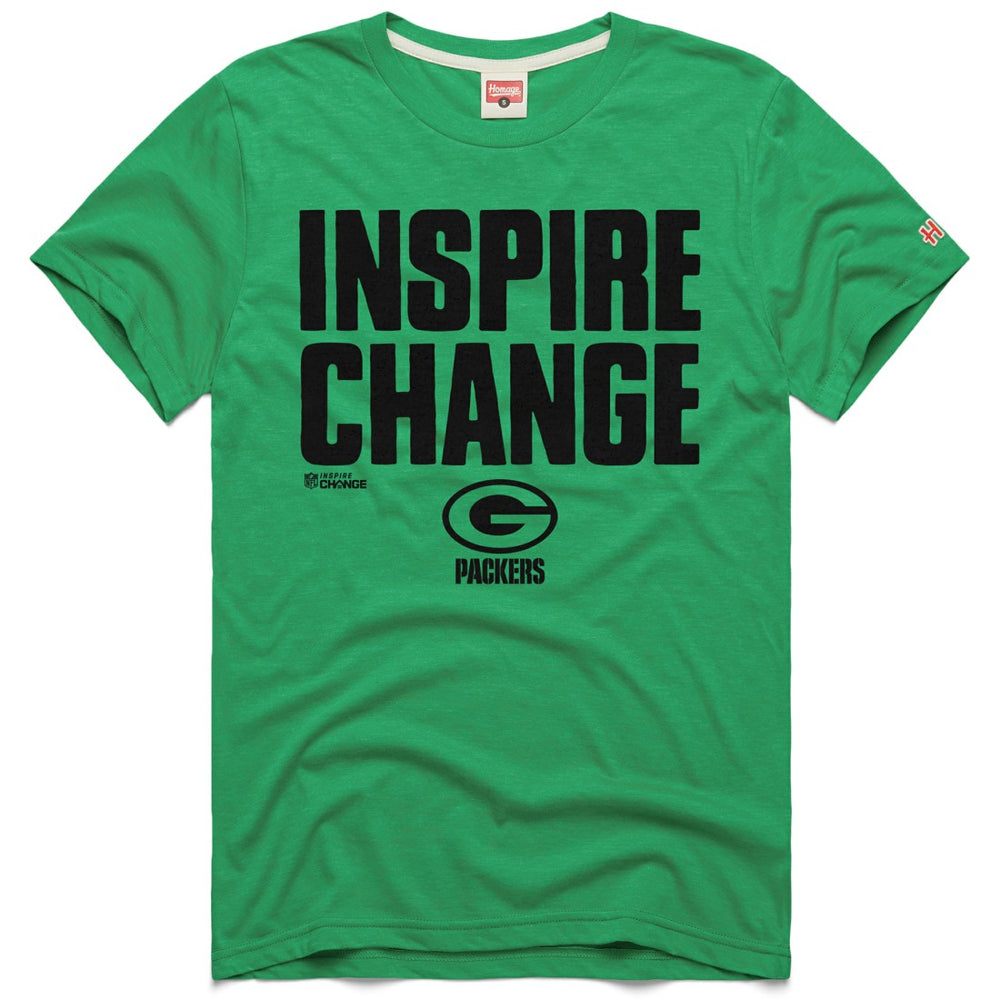 Green Bay Packers Homage Unisex 2024 Inspire Change Tri-Blend T-Shirt - Green on sale