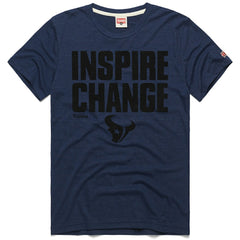 Houston Texans Homage Unisex 2024 Inspire Change Tri-Blend T-Shirt - Navy discount