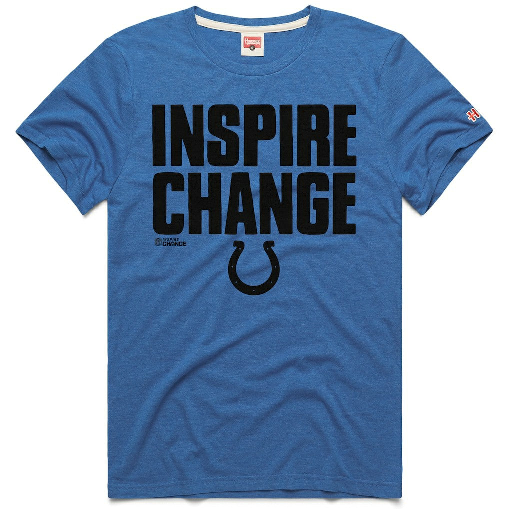 Indianapolis Colts Homage Unisex 2024 Inspire Change Tri-Blend T-Shirt - Royal cheap