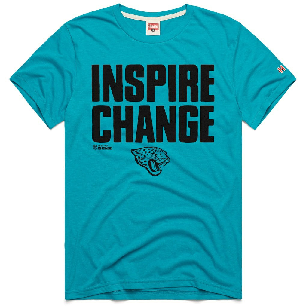 Jacksonville Jaguars Homage Unisex 2024 Inspire Change Tri-Blend T-Shirt - Teal cheap